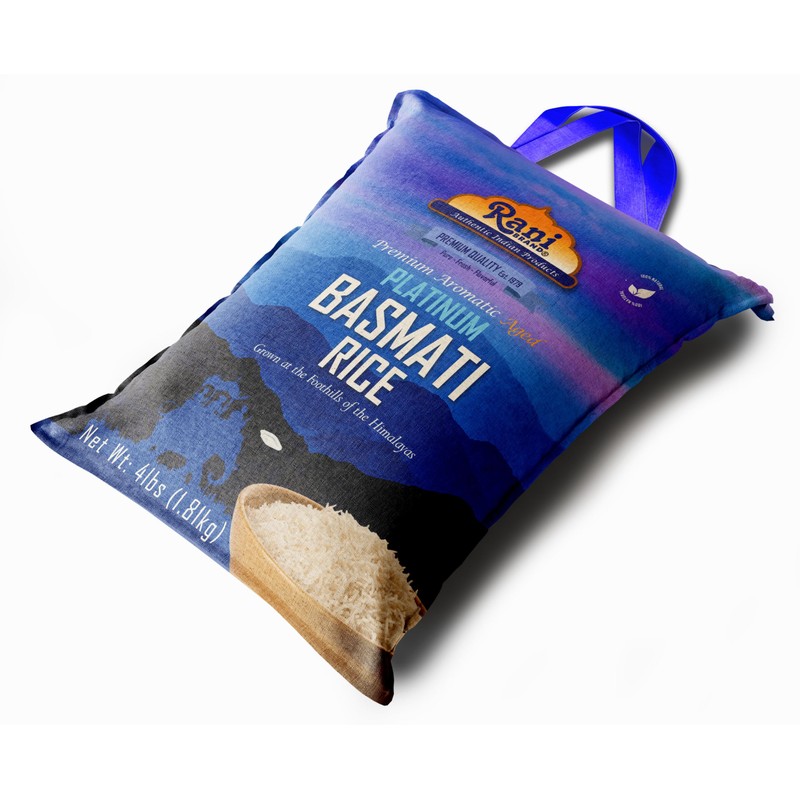 Rani Platinum White Basmati Rice Extra Long Aged 4-Pound Bag,