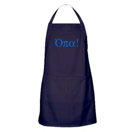 CafePress Opa (In Greek) Apron (Dark) Kitchen Apron with Pockets, Grilling Apron, Baking Apron