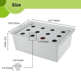 MAOPINER Indoor Hydroponic Grow Kit with Bubble Stone, 12 Sites (Holes) Bucket, Air Pump, Sponges - Best Indoor Herb Garden - Grow Fast at Home
