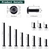 1/4-20 x 3-1/2" Black Hex Socket Head Cap Screws, 304