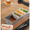 Ingredient Container Stainless Steel Side Container 5 Compartments with Transparent
