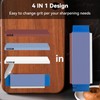 Wanttik Knife Sharpening Stone, 3 Sides Grit 400/1000/5000, Whetstone Knife