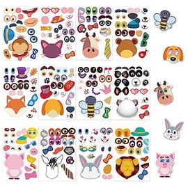 Pegatinas para Niños,36 Pegatinas de Animales,Calcamonias para niños y niñas,Pegatinas Decorativas,Juguetes Para Fiestas Infantiles,pegatinas divertidas para de 4 a 6 a 8 a 10 Niños