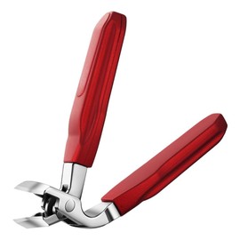 Anti-slip Handle Angled Head Ingrwon Nail Clipper Set, Stainless Steel Slanted Nail Clipper + Nail File + Iron Box(Red)