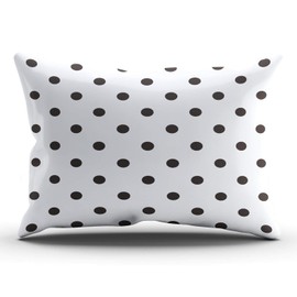 Healbrighting Pillow Cases Polka Dot Black and White Home Decorative Pillowcase King 20 x 36 Inch One Side Pattern Throw Pillow Covers