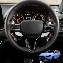 FUEISOF For Hyundai i30 N Kona N I20 N Elantra N Steering Wheel Shift Paddle Extension Gear Lever Real Carbon Fibre Black 2 Pieces