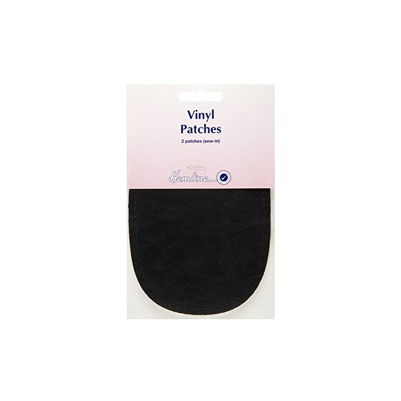 Hemline Vinyl Patches - Sew In - Black H699