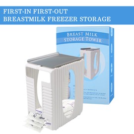 SF-ZXTINP Breastmilk Storage Container, Health Milk Freeze Organizer for Breast Milk Storage Bags Breast Milk Storage Tower with Tray, Reusable Breastfeeding Supplies Storage Tower
