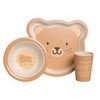 Pearhead Bear Baby Feeding Set - Includes Plate, Bowl, and