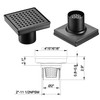 BAUNVB Square Shower Drain 4 inch, Matte Black 304 Stainless