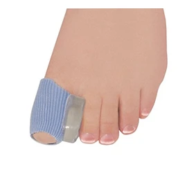 Antibacterial Digital Pads with Gel Pad. Finger & Toe Sleeves Tubes Covers. Contain Soothing Mineral Oil. Relieve Pressure on Ingrown Toenails, Hammertoes, Corns, Toe Tips. Latex Free. Medium Pk of 6