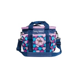 HKM Unisex Funny Horses Hearts Grooming Bag, Dark Blue, darkblue