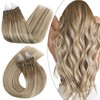 Ugeat Micro Link Hair Extensions Human Hair Light Brown with