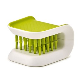 Joseph Joseph – 85105 bladebrush cuchillo y limpiador de cubiertos cepillo para polvo cerdas Scrub Cocina Lavado antideslizante, color verde, Verde, 1