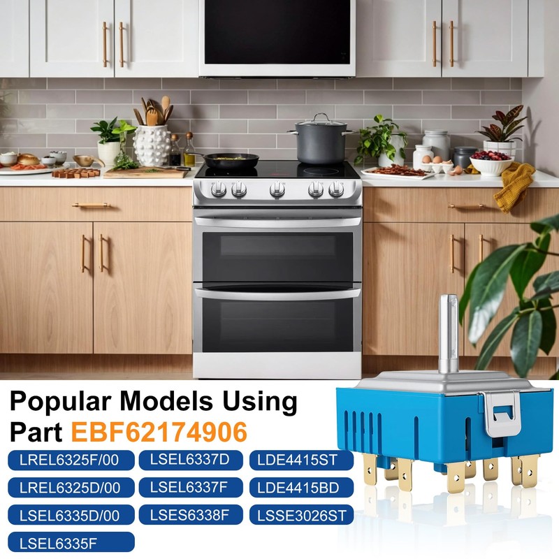 EBF62174906 EBF62174901 Infinite Switch for Range Surface Element Control, Stove