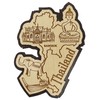 Printtoo Souvenir Wooden Thailand Map Gift Collectibles Engraved Fridge Magnet