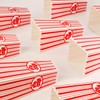 4 Pack Reusable Popcorn Containers, Classic Striped White & Red