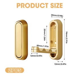 Folding Hooks Wall Mounted, Heavy Duty Retractable Stainless Steel Hooks - Space Saving Storage Hooks for Coats, Towels, Bags in Entryway, Bathroom & Bedroom (2 Pack, Brushed Finish)