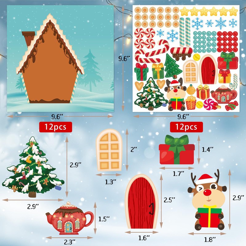 Make A Gingerbread House Stickers Christmas Stickers for Kids Holiday