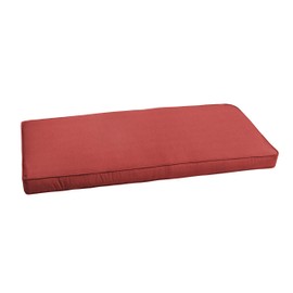 Sorra Home Sunbrella Corded Bench Cushion, 57 in x 24 in x 2 in, Canvas Henna
