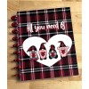 Handmade Gnomes Plaid Valentine All u need is Love Cover