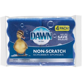 Dawn Ultra Non-Scratch Premium Scrubber Sponges, 4 Count