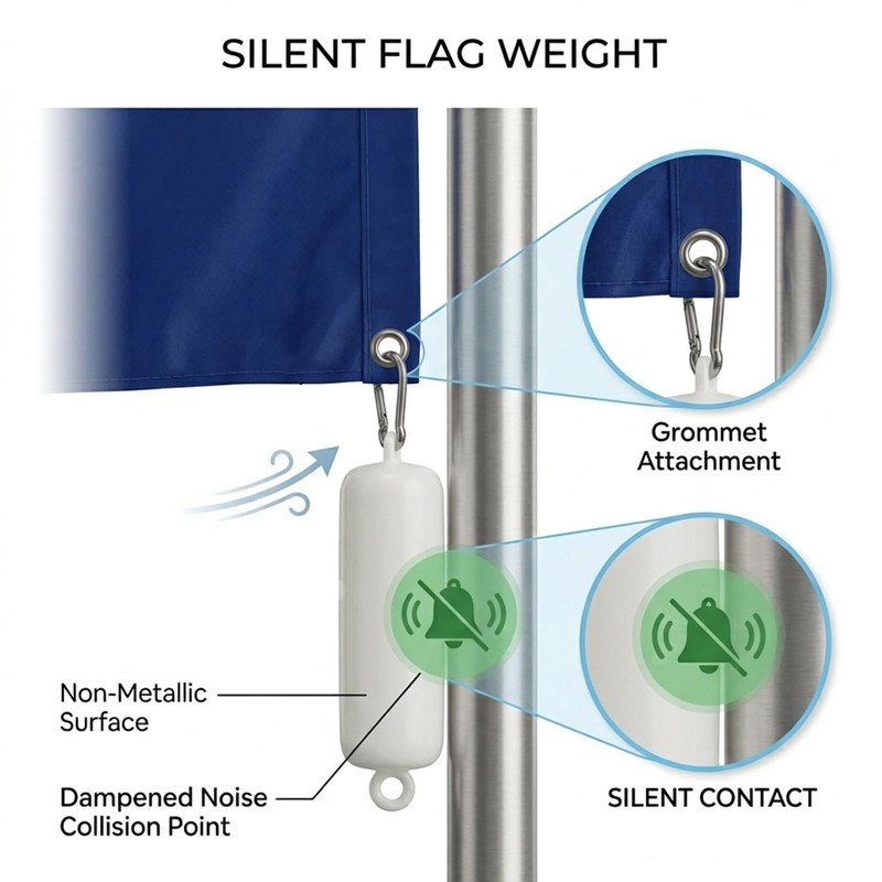JRED Flagpole Retainer Ring 1.5 lb Counterweight Set, Gray Double