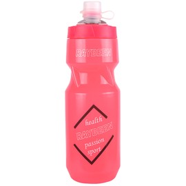Botella de Agua Ligera para Deportiva 24 Onzas,Botellas de agua para bicicletas sin BPA,Bidón deportivo de ciclismo para fútbol, baloncesto,ciclismo,etc. (rosa)
