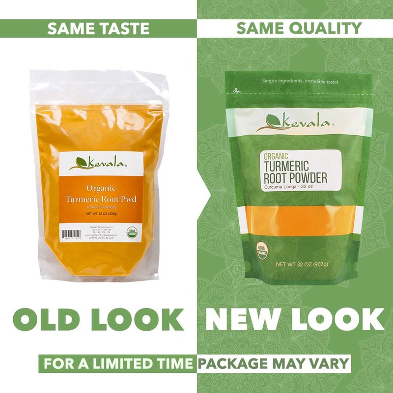 kevala Organic Turmeric Root Powder - Gluten Free Curcumin, Vegan