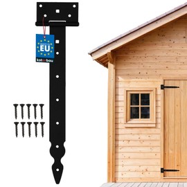 KOTARBAU® Cross Hinge T-Hinge Decorative Shutter Hinge Powder Coated Black 350 mm