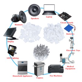 CQRobot JST XH 2.54mm Pitch 4-Pin Electronic IC Connectors Male Plugs, Female Sockets Housing and T Shape Crimp Terminal. 50 Sets/300 Pieces Wire to Board Adapter Cable Assembly.