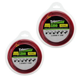 SPARES2GO Round 3mm Diameter 2 x 28m Strimmer Trimmer Brush Cutter Line