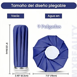 Bolsa de Hielo Terapia,2 Piezas,Bolsa Agua Fria,Compresa Para Frío O Agua Caliente,Bolsas Para Dolor de Cabeza,para Aliviar Dolores Musculares,Paquete de Hielo Terapeuticas para Lesiones y Desinflamar