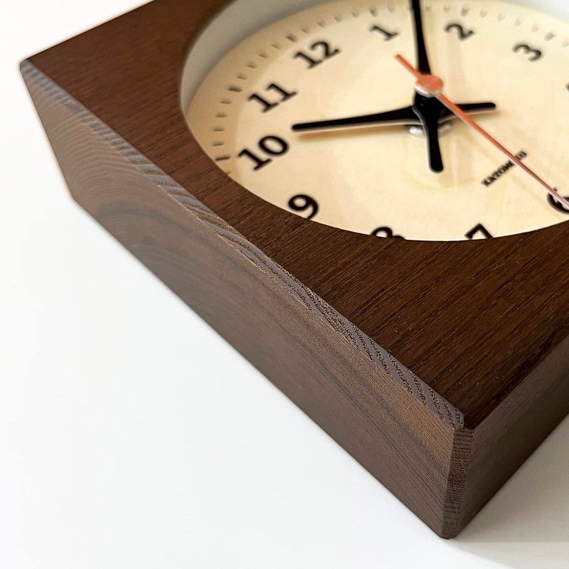 KATOMOKU Dual use clock 6 km-131BRRC Brown Radio Clock Continuous