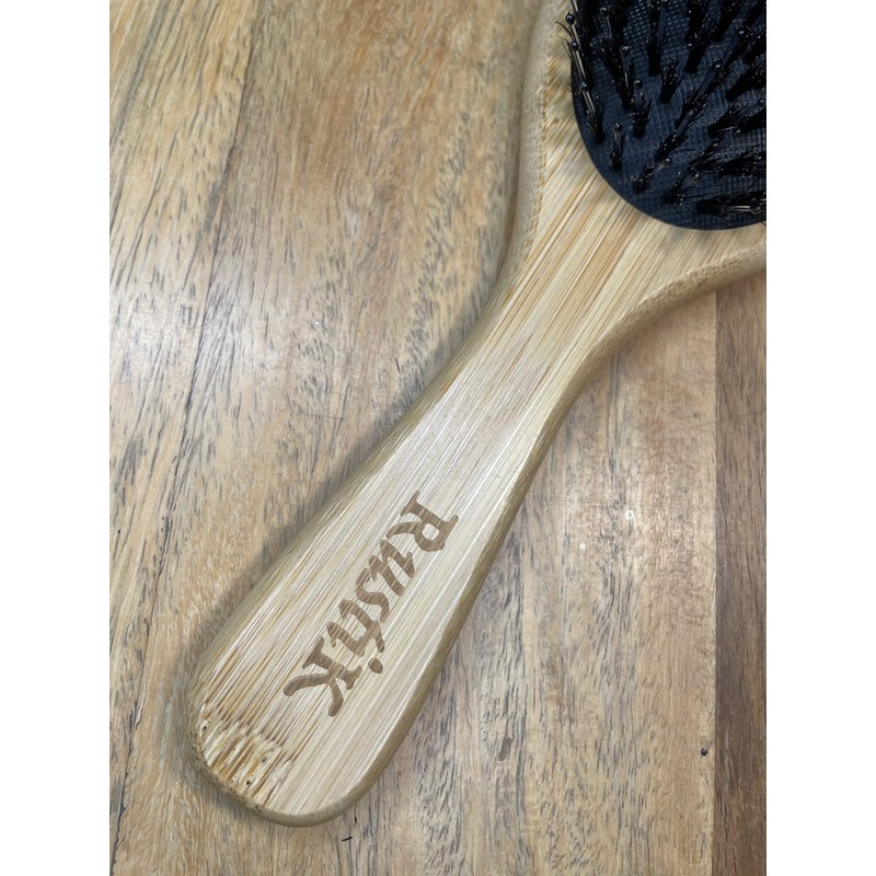 Boar Bristle Oval Hair Brush by RustiK, Eco Friendly, Detangling,
