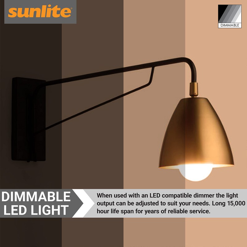 Sunlite A15 E17 LED Bulb, Intermediate Base Light Bulbs, 6