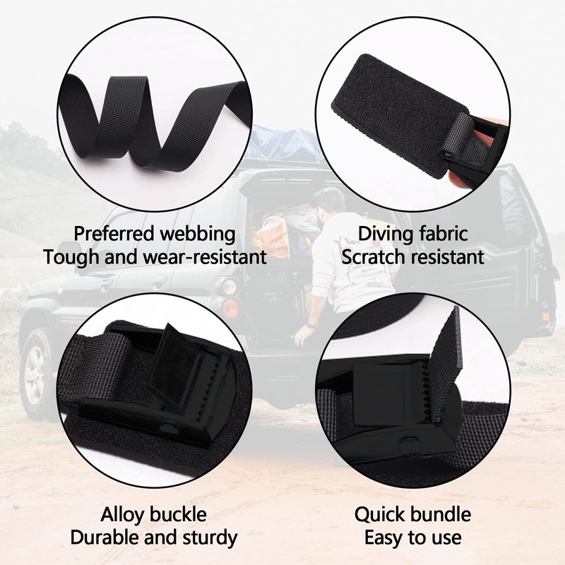 Modixun 2Pack Heavy Duty Lashing Straps with Thick Protective Pad,