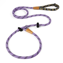 lynxking Slip Lead Dog Leash Reflective, 6 FT x 1/2" Heavy Duty Comfortable Strong Rope Leash for Large, Medium Dogs, No Pull Pet Training Leash (Light Purple, Large 1/2in x 6ft-Slip Lead)