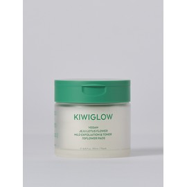 KiwiGlow 키위글로우 비건 제주 연꽃 마일드 각질케어 70송이 토너패드 KiwiGlow Vegan Jeju Lotus Mild Exfoliation 70 Count Toner Pads