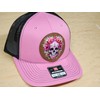Floral Skull Cap, Richardson 112 Trucker Cap, Pink and Black