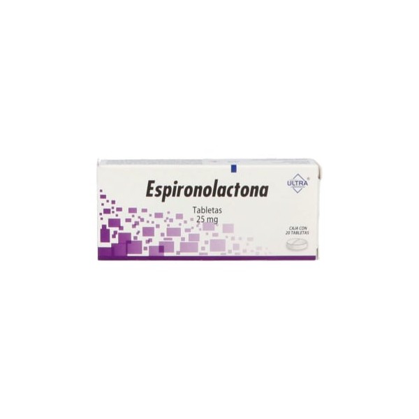 Espironolactona 25 Mg Con 20 Tabletas