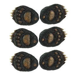 6PC Set (3 pks of 2pcs) Animal Tracks Rustic Black Bear Paw Drawer Pulls