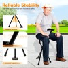 LyeXD Portable Folding Walking Cane with Seat, Lightweight Aluminum Walking