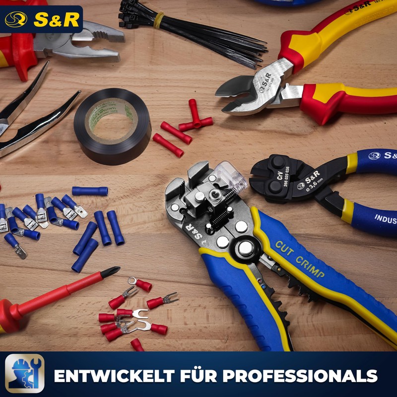 S&R Automatic Wire Stripper in 98 Piece Set 5-in-1, Cable