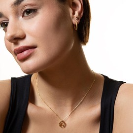 XENOX® World Globe Necklace – Women's Necklace Made of High-Quality 925 Sterling Silver, Sterling Silver