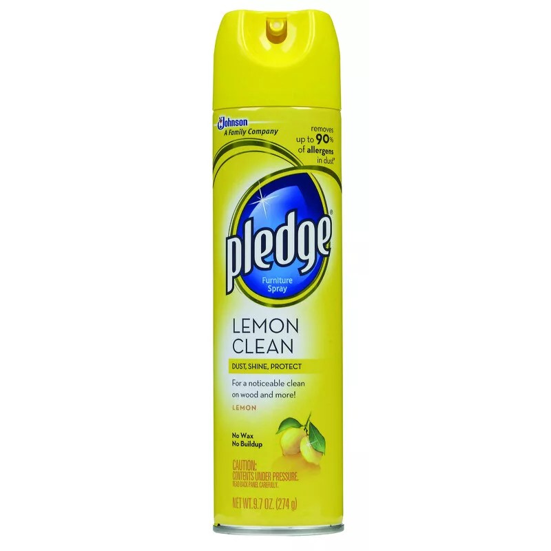 Pledge Lemon Scent Furniture Polish 9.7 oz. Clean Dust Shine