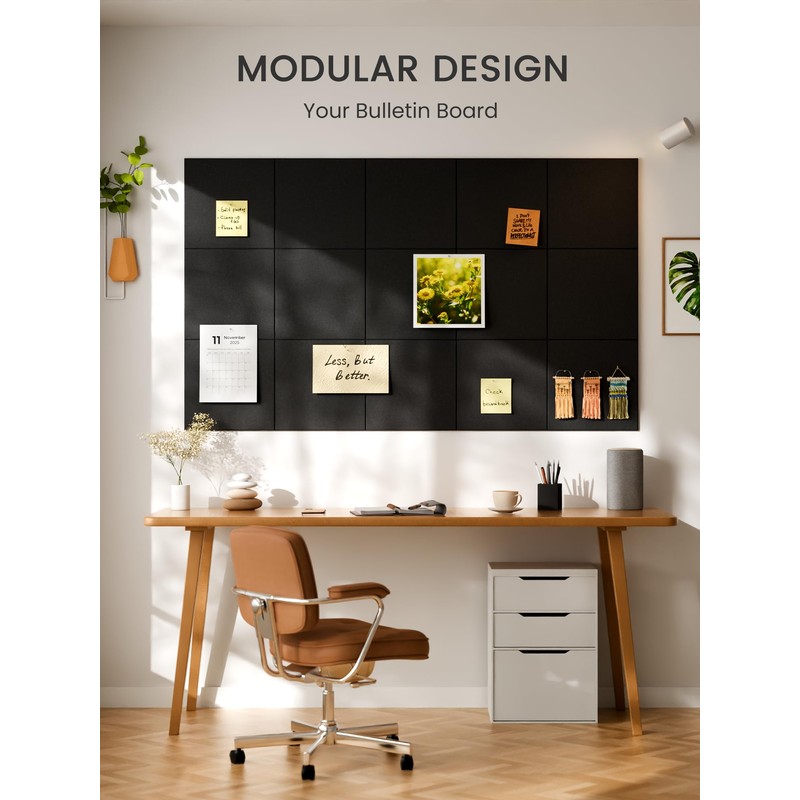 Bumusty Large Cork Board 47"x35" Alternative - 12 Pack Felt