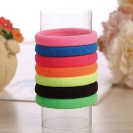 10 Vivid Telephone Cord Hairbands Hair Rubber Bands (WFIZTV6) / 10개 비비드 전화선 헤어밴드 헤어고무줄 헤어 (WFIZTV6)