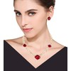 Touchstone Austrian Diamonds & Red Glass Stone for Women