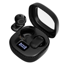 Wireless V5.4 Earbuds Compatible with LG K51 Carbon Fiber, ENC Digital Noise Cancel, IPX7, Custom EQ, Bass+, 24Hr with Charging in-Ear Headphones Case